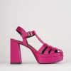 Sandali tacco 10cm pelle rosa