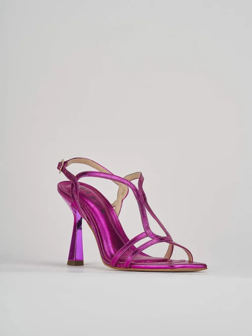 Sandali tacco 9cm pelle rosa