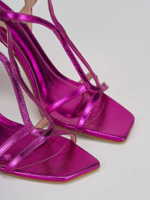 Sandali tacco 9cm pelle rosa