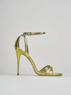 Sandali tacco 11cm pelle verde