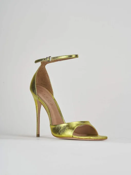 Sandali tacco 11cm pelle verde
