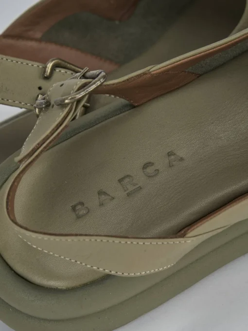 Sandali zeppa tacco 3cm pelle verde
