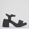 Sandalo tacco 7 cm nero pelle