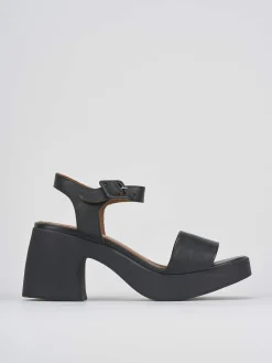 Sandalo tacco 7 cm nero pelle