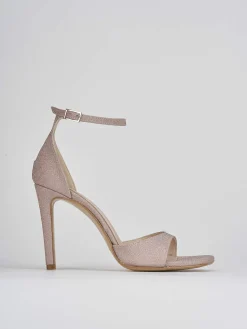 Sandalo acco 9 cm rosa glitter
