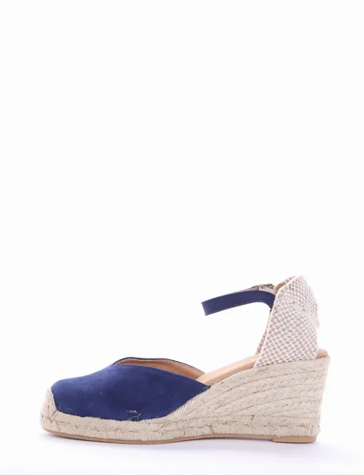 sandalo espadrilas zeppa 6 cm blu