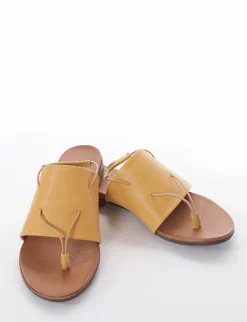 sandalo infradito tacco 1 cm giallo