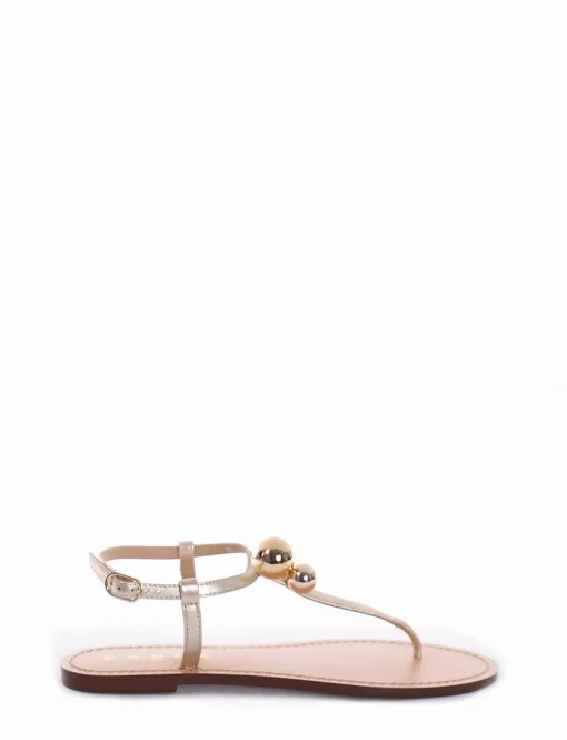 sandalo infradito tacco 1 cm platino