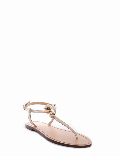 sandalo infradito tacco 1 cm platino