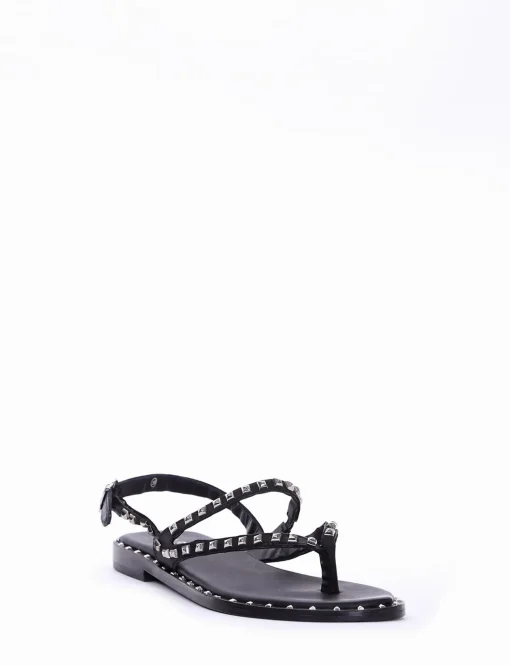 Sandalo infradito tacco 1cm nero