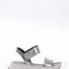 sandalo tacco 3 cm argento
