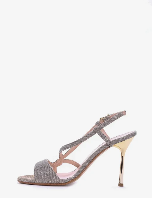 sandalo tacco 9 cm argento