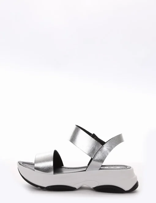 sandalo tacco 3 cm argento