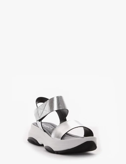 sandalo tacco 3 cm argento