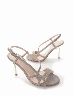 sandalo tacco 9 cm argento