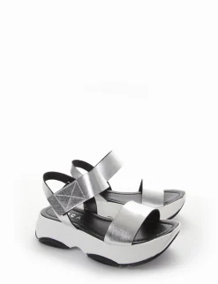 sandalo tacco 3 cm argento