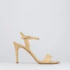 Sandalo tacco 8 cm beige pelle