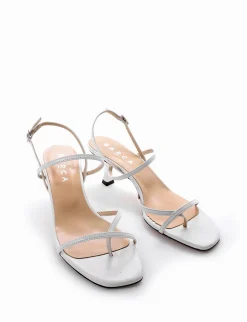 Sandalo tacco 5 cm bianco