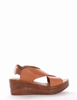 Sandalo tacco 6 cm cuoio