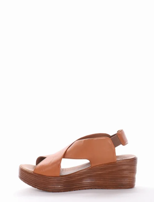 Sandalo tacco 6 cm cuoio