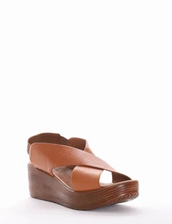 Sandalo tacco 6 cm cuoio