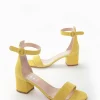 sandalo tacco 5 cm giallo