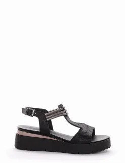 Sandalo tacco 1 cm nero