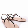 Sandalo tacco 1 cm nero
