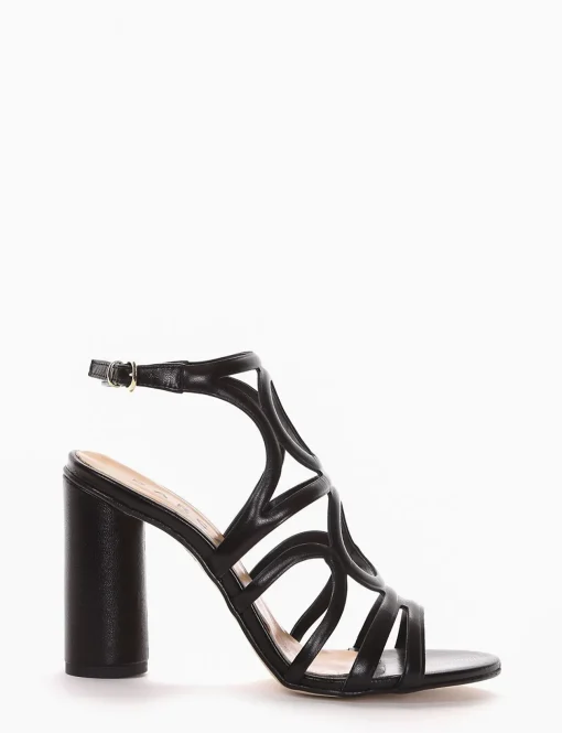 sandalo tacco 10 cm nero