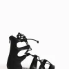 sandalo tacco 1 cm nero
