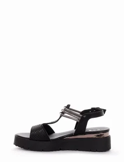 Sandalo tacco 1 cm nero