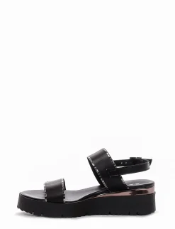 Sandalo tacco 1 cm nero