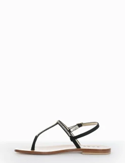 Sandalo tacco 1 cm nero