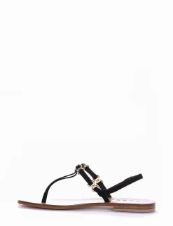 sandalo tacco 1 cm nero