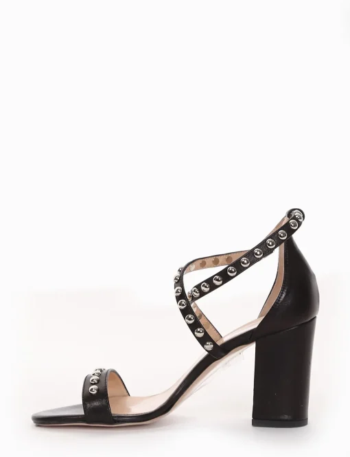 sandalo tacco 8 cm nero
