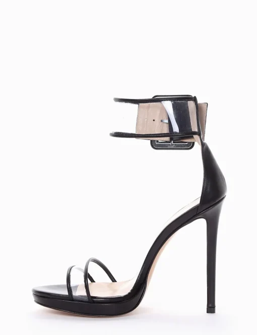sandalo tacco 10 cm nero