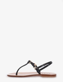 sandalo tacco 1 cm nero