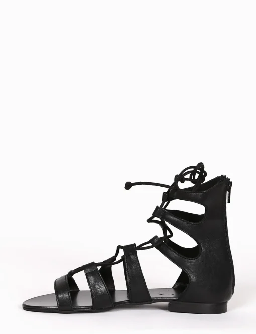 sandalo tacco 1 cm nero