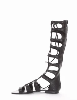 sandalo tacco 1 cm nero