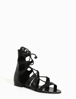 sandalo tacco 1 cm nero