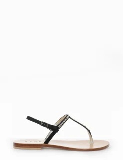 Sandalo tacco 1 cm nero