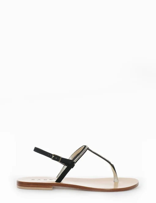 Sandalo tacco 1 cm nero