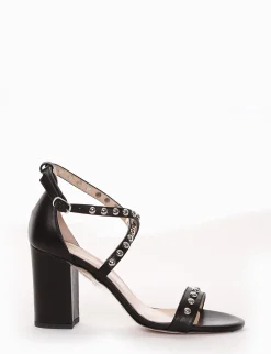 sandalo tacco 8 cm nero