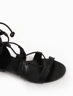 sandalo tacco 1 cm nero