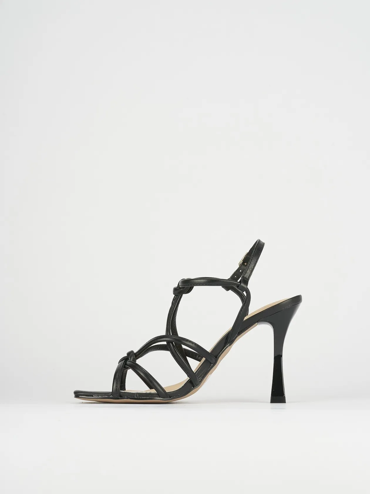 Sandalo tacco 9 cm nero pelle