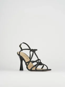 Sandalo tacco 9 cm nero pelle