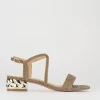 Sandalo tacco 1 cm rosa pelle