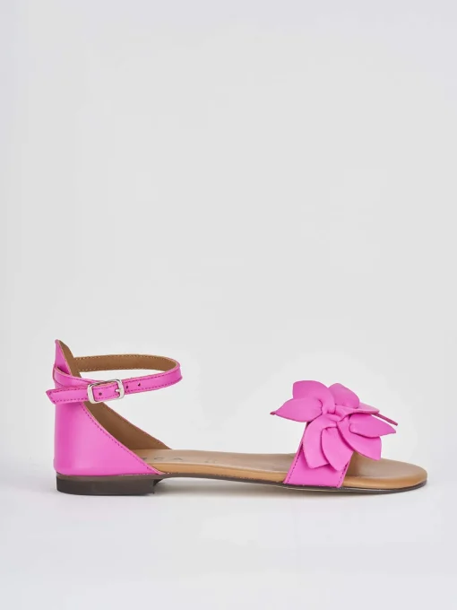 Sandalo tacco 1 cm rosa pelle