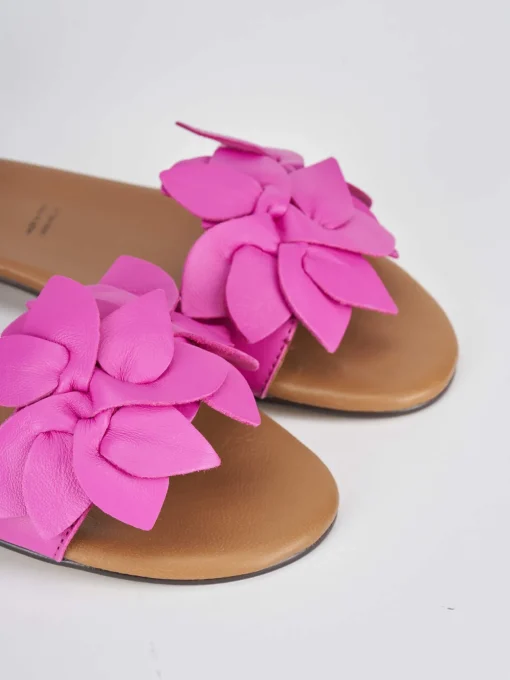 Sandalo tacco 1 cm rosa pelle