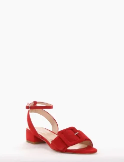 sandalo tacco 3 cm rosso